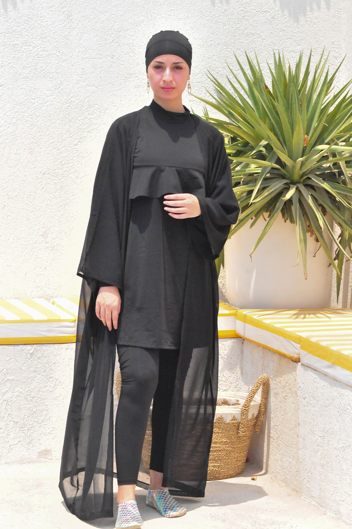 Black Classic Veil Kimono