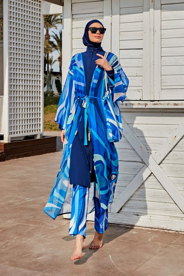 Bright Sky Beach Cover-up Kimono