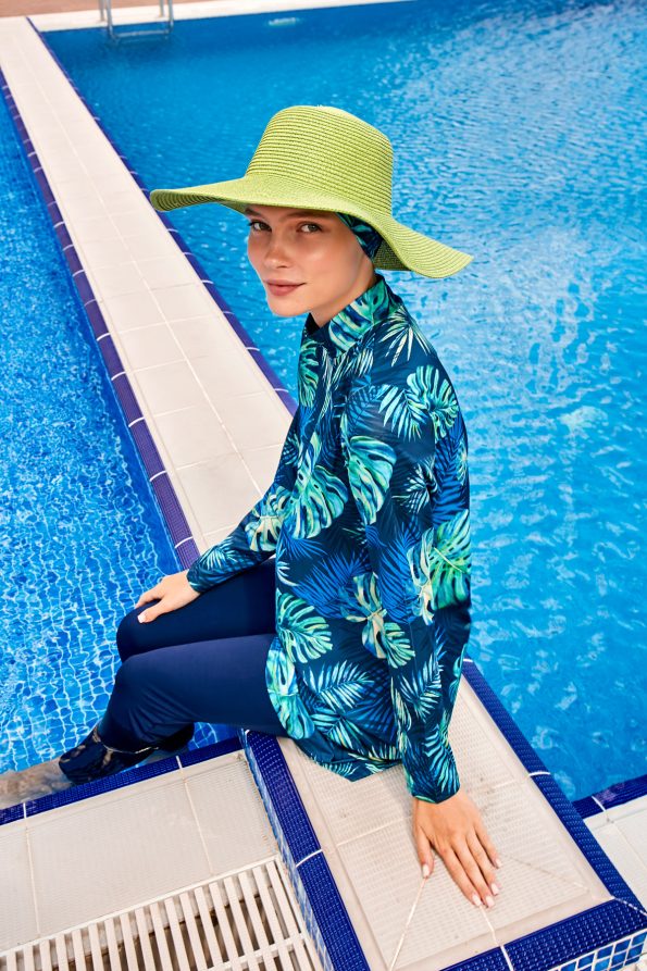 Aqua Blue Full Burkini Swimwear