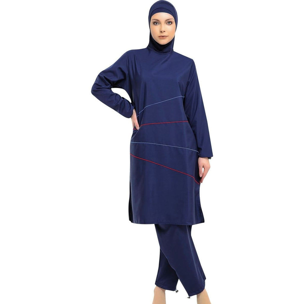 BAE Modest Women's Long Sleeve Mid Length Burkini Swimwear S-3XL with Hijab - BAE - Before Anything Else